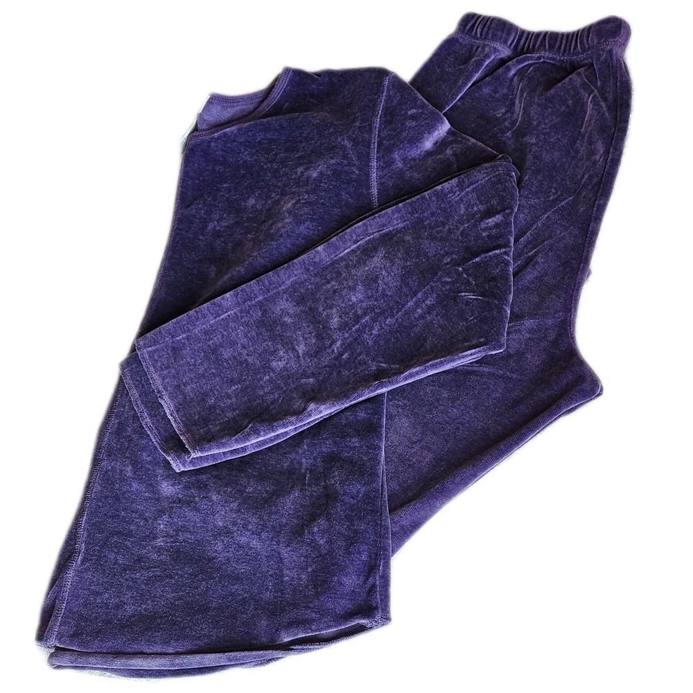 Anne Lewin Purple Velour Pajama Set Intimates